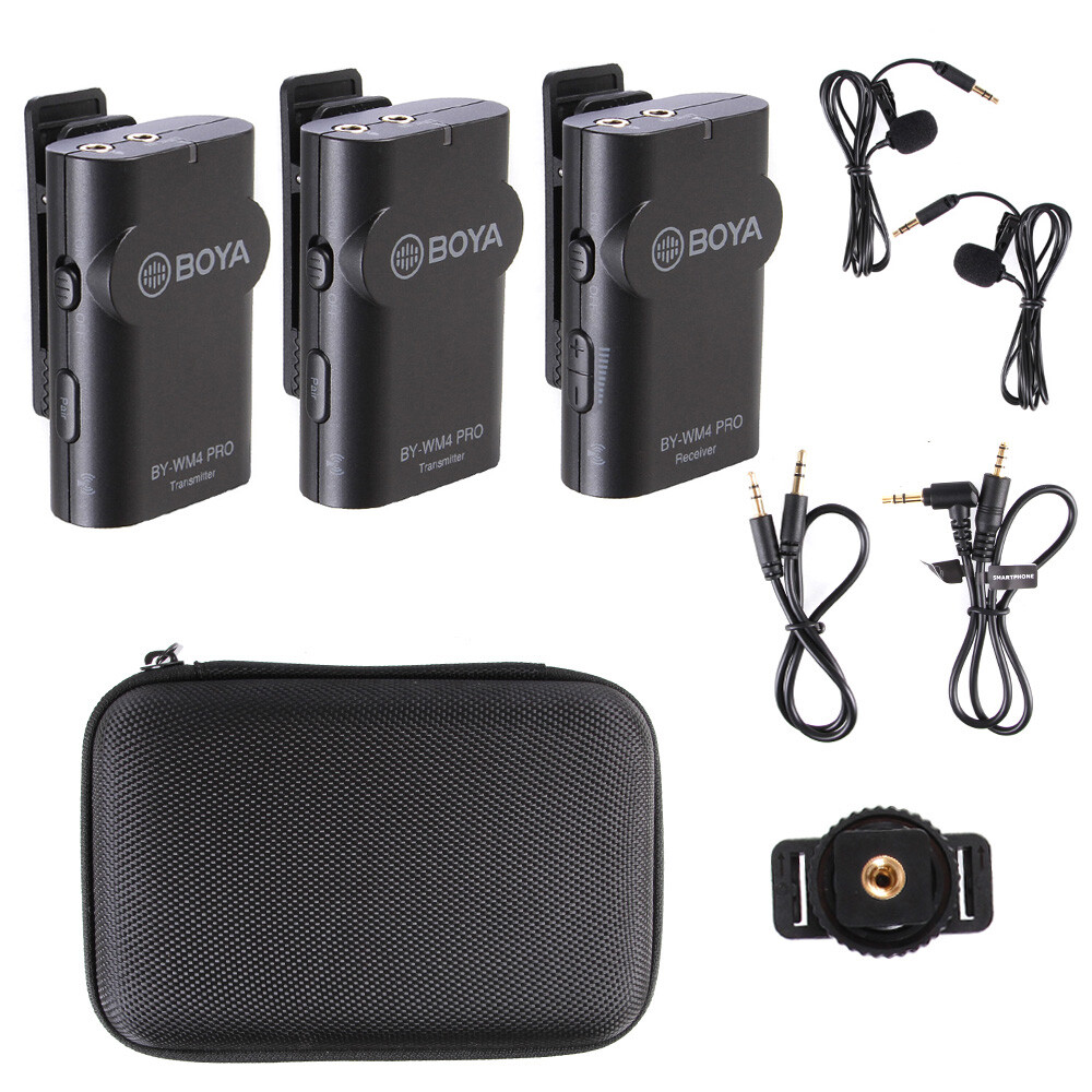 BOYA 2.4G Wireless Lavalier Microphone System for DSLR Camera Smartphone PCS