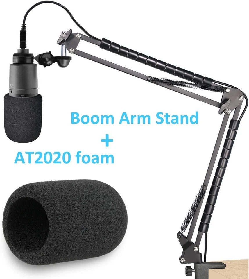 AT2020 Microphone Stand with Pop Filter Compatible with Audio-Technica AT2020 AT