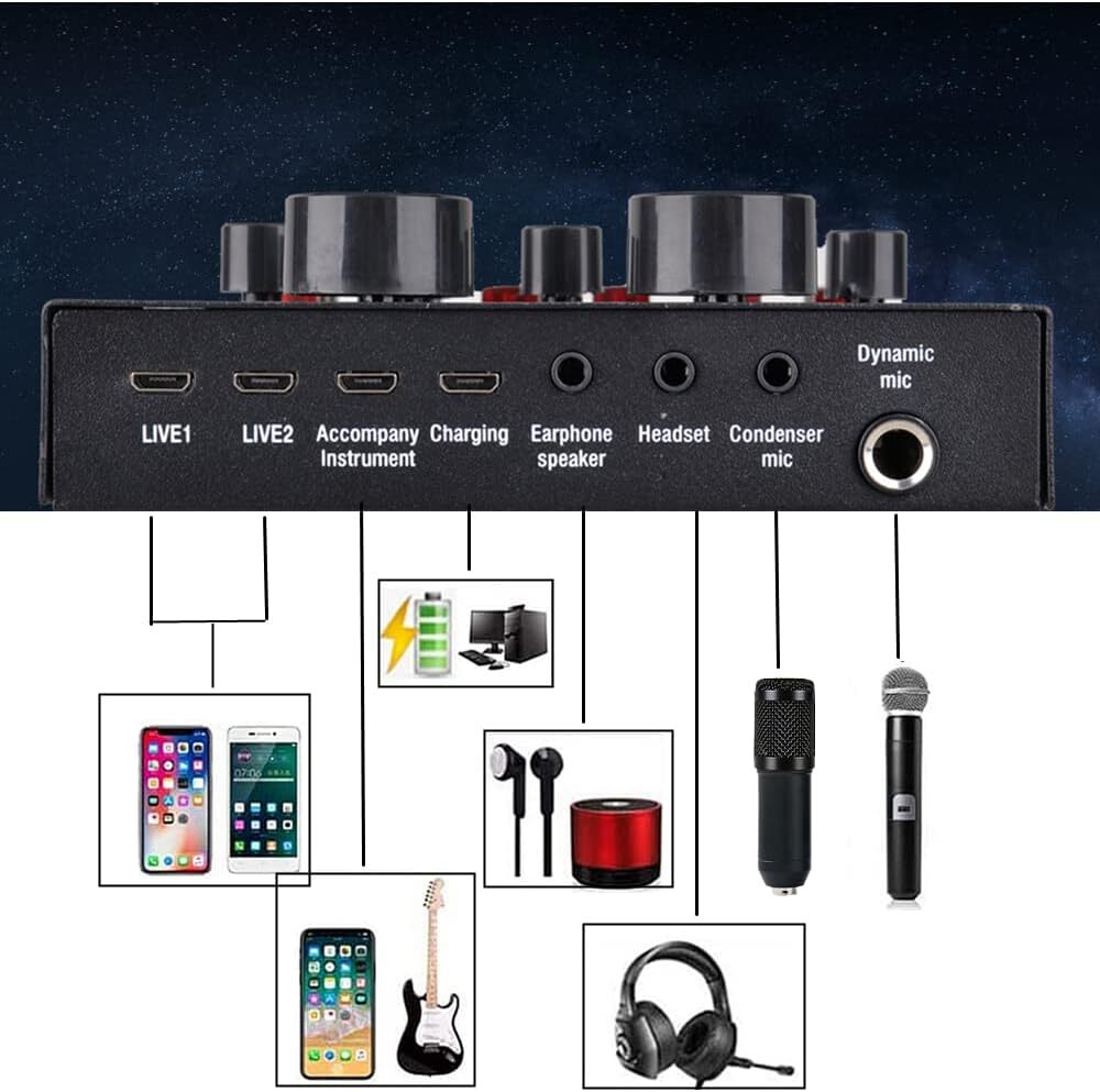 Pro Audio Condenser Professional Podcast Studio Recording Microphone Vocal Set
