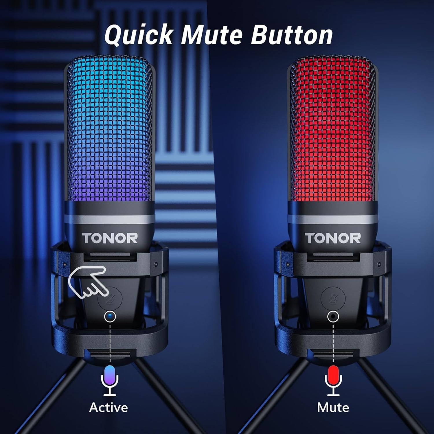 Podcast Microphone, USB Computer Mic, Cardioid Condenser PC Micro with Tripod…