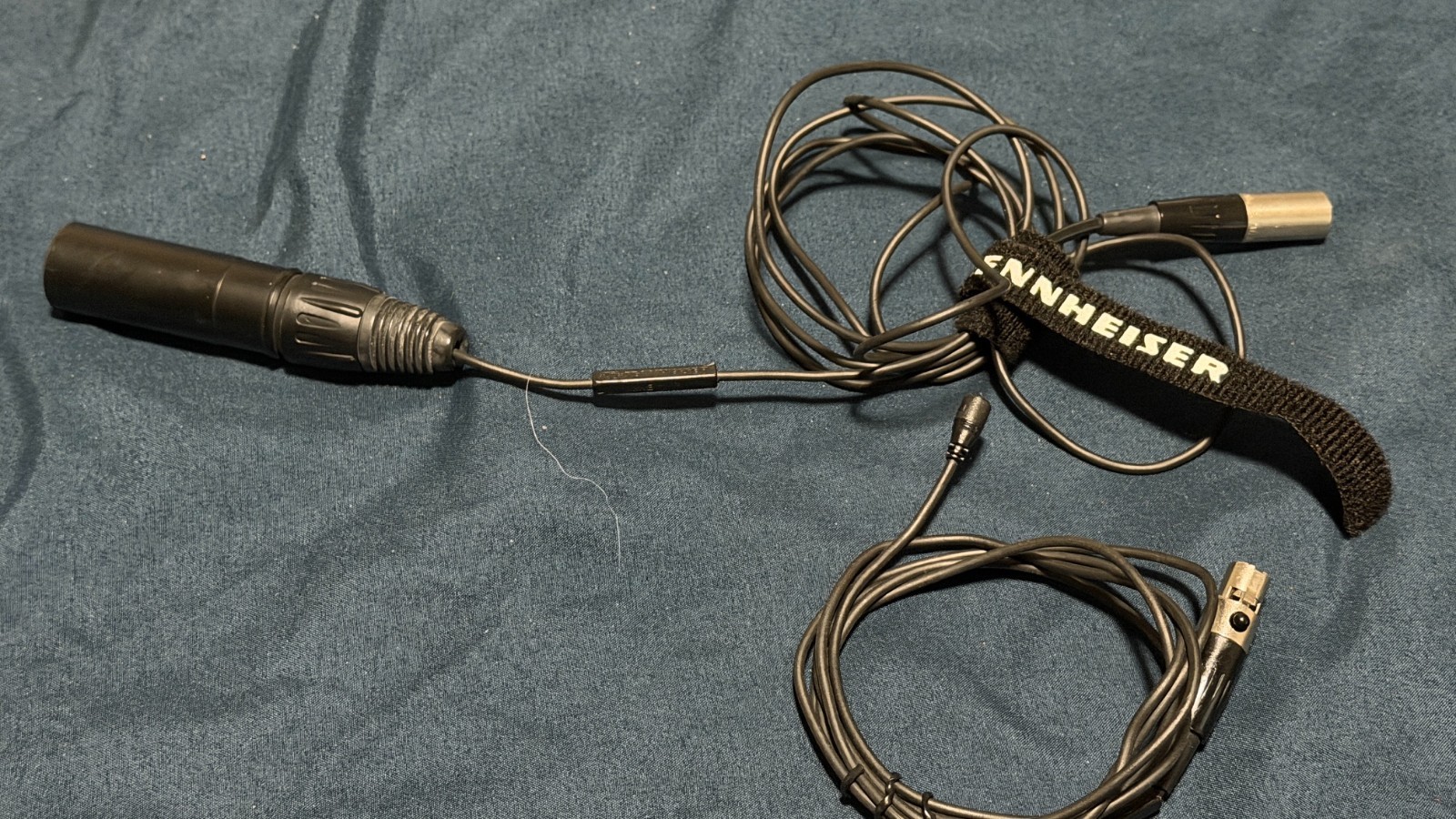 Sennheiser MKE 2-5 Gold Lav Mic TA4F + MKE 2-3 TA4M/XLR Adapter – Tested Working