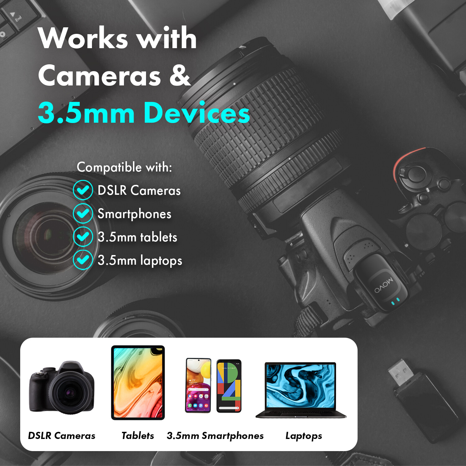 NanoMic Wireless Lavalier Microphone for Camera