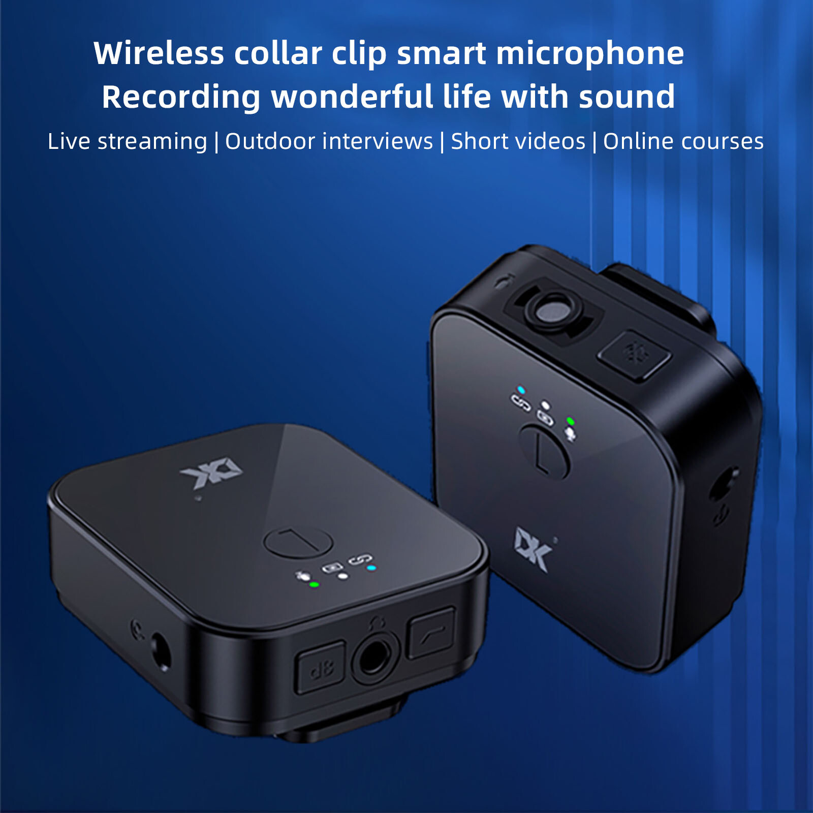 2.4G Wireless Lavalier Microphone System For DSLR Camera Smartphone Tablet