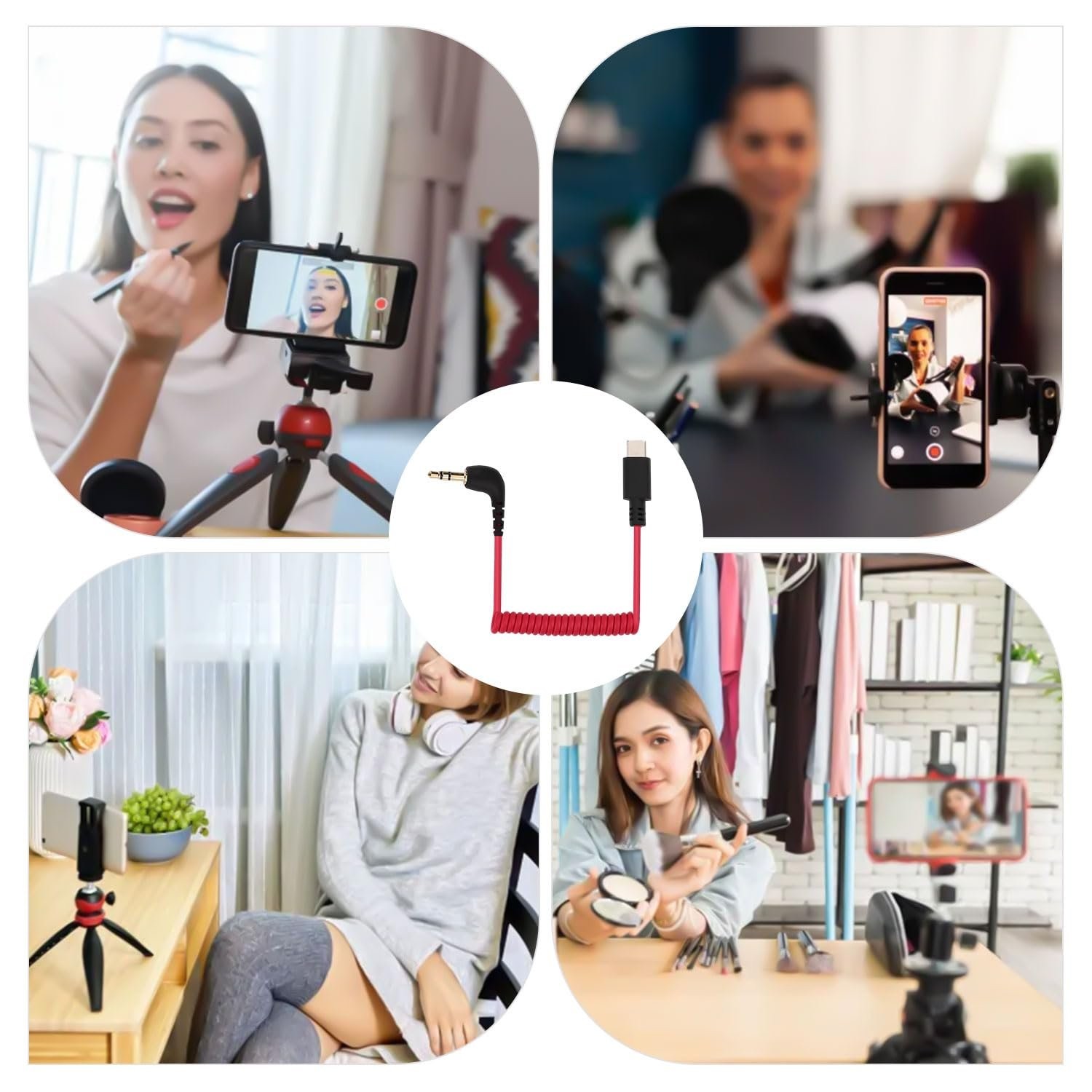 High Speed USB C to 3.5mm TRS Microphone Adapter for Wireless GO 2 and iPhone 15
