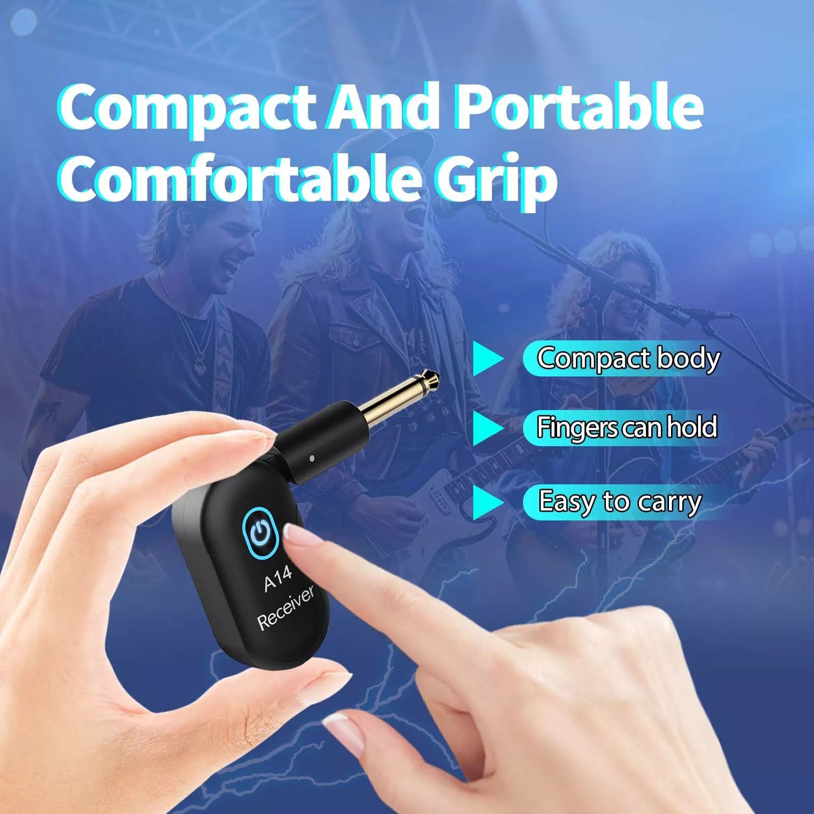 2.4GHz A14 Wireless Guitar System Audio Electric Guitar Transmitter Receiver