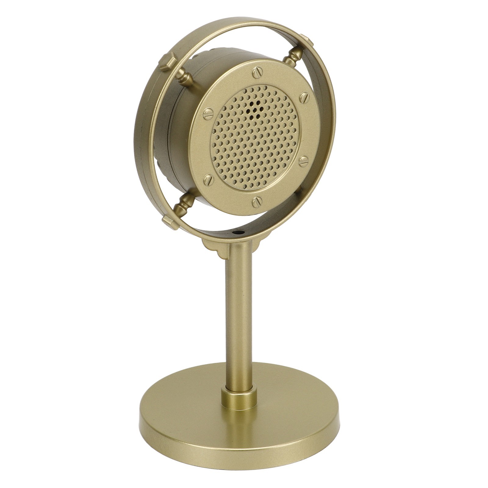 Gold Vintage Retro Microphone Prop Model Fake Plastic Classic Microphone WT