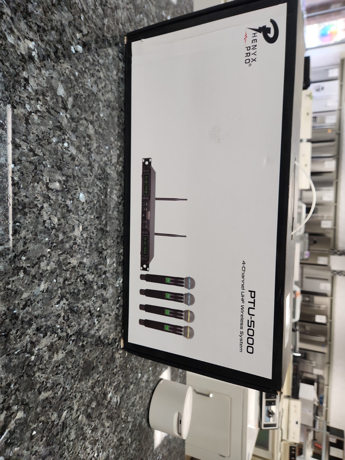Phenyx Pro PTU-5000 4 Channel UHF Wireless Microphone Mic System