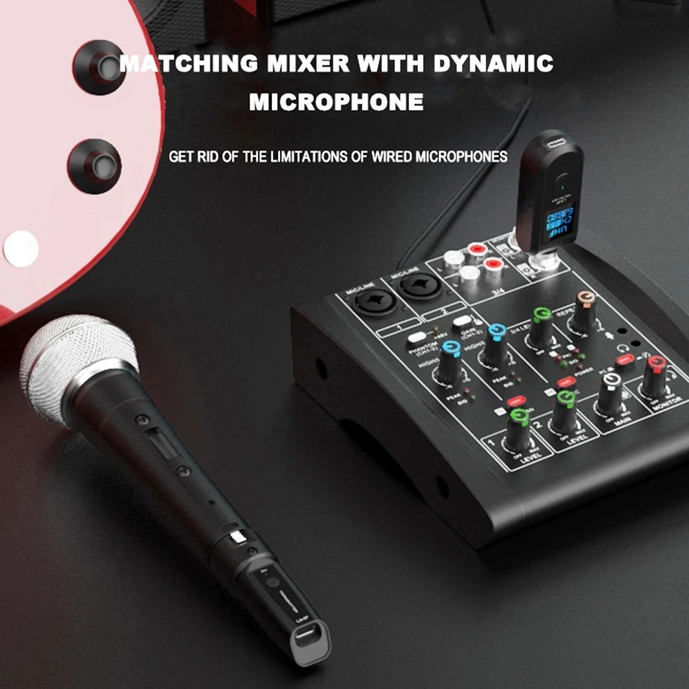 Wired to Wireless Microphone System Converter Transmitter Receiver New
