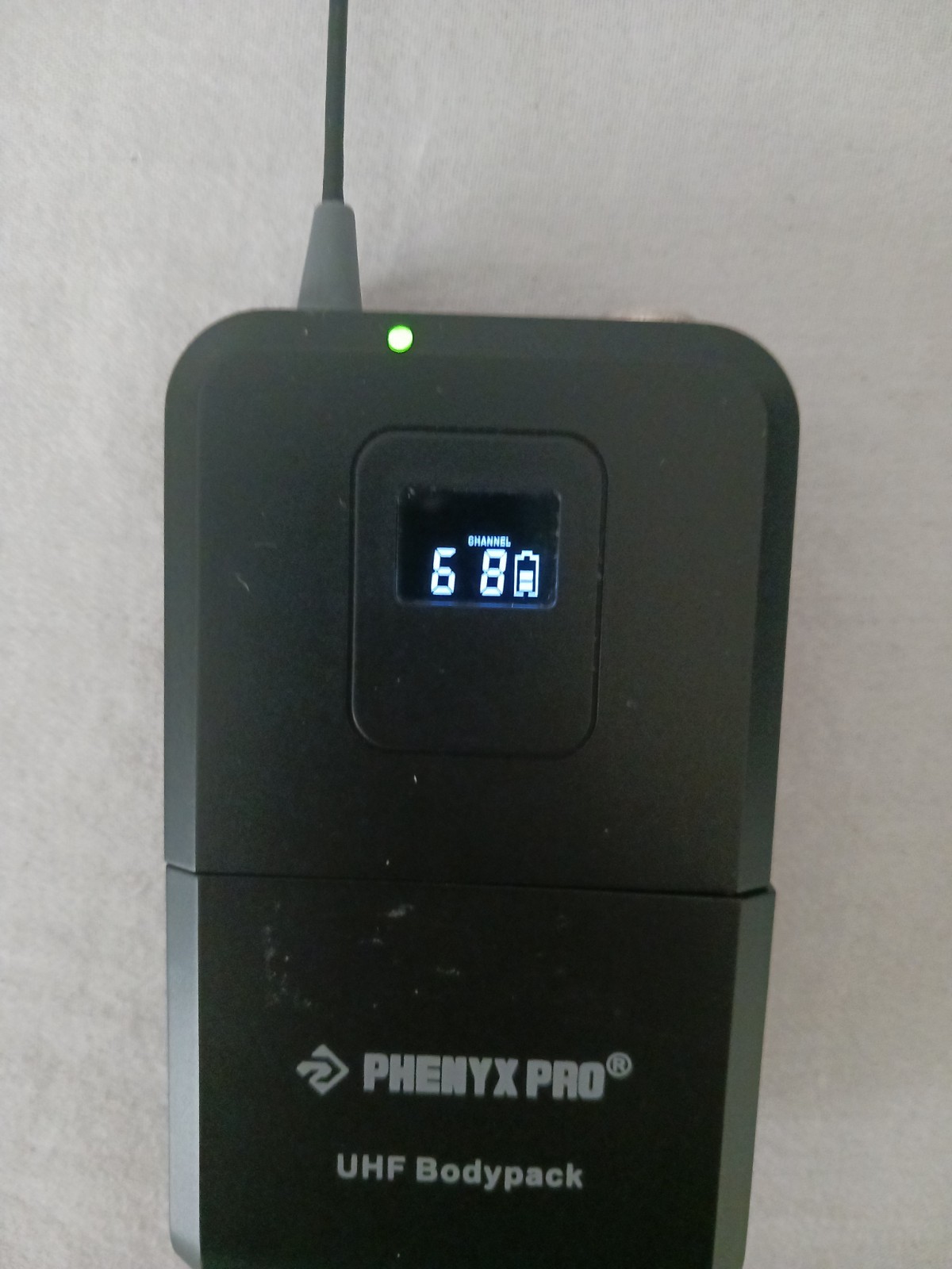 Phenyx Pro UHF Wireless Bodypack Transmitter Mute PWB-7 for PTU-71/PTU-7000/PTU