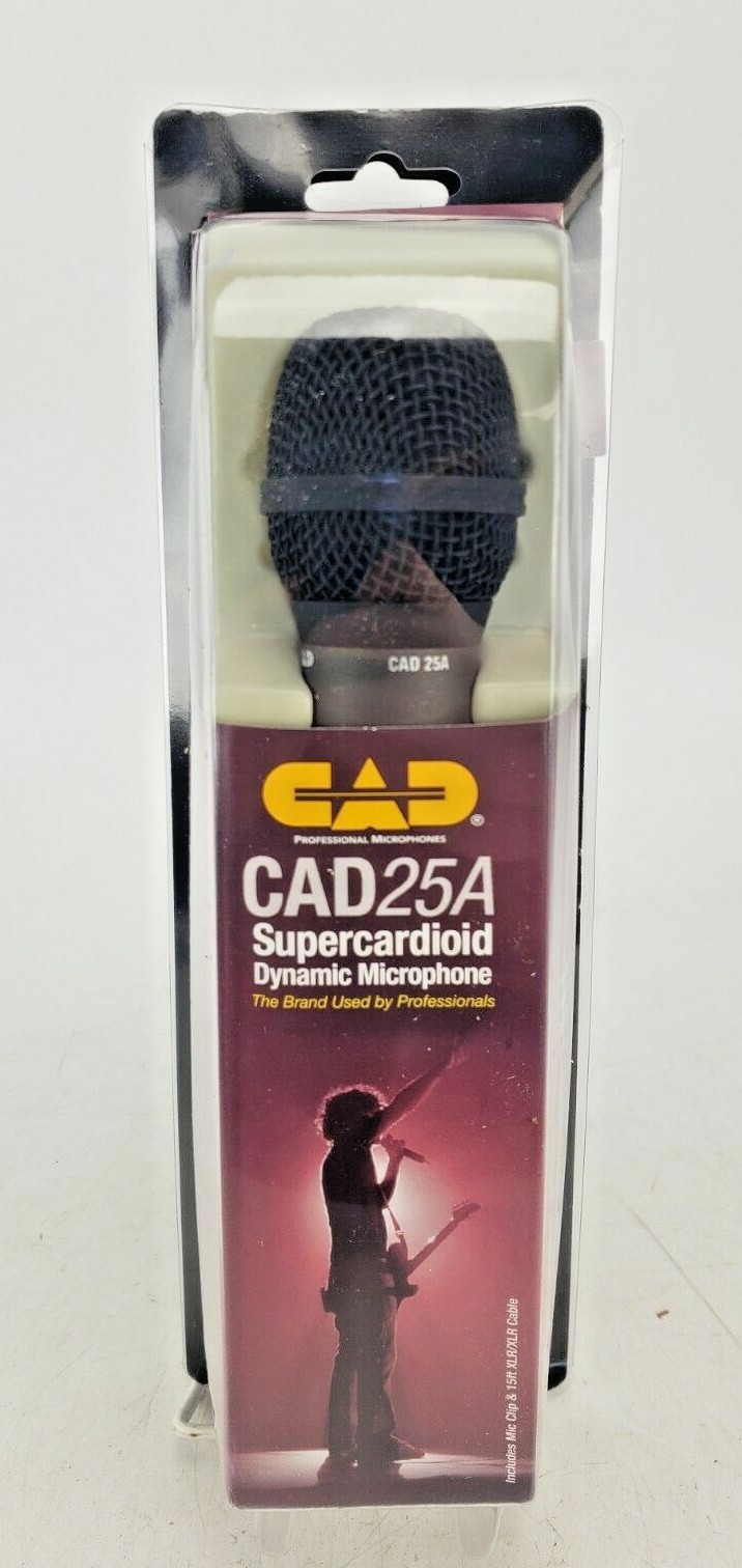 New CAD 25A Supercardioid Dynamic Microphone Cable Stand Mount Handheld Vocal