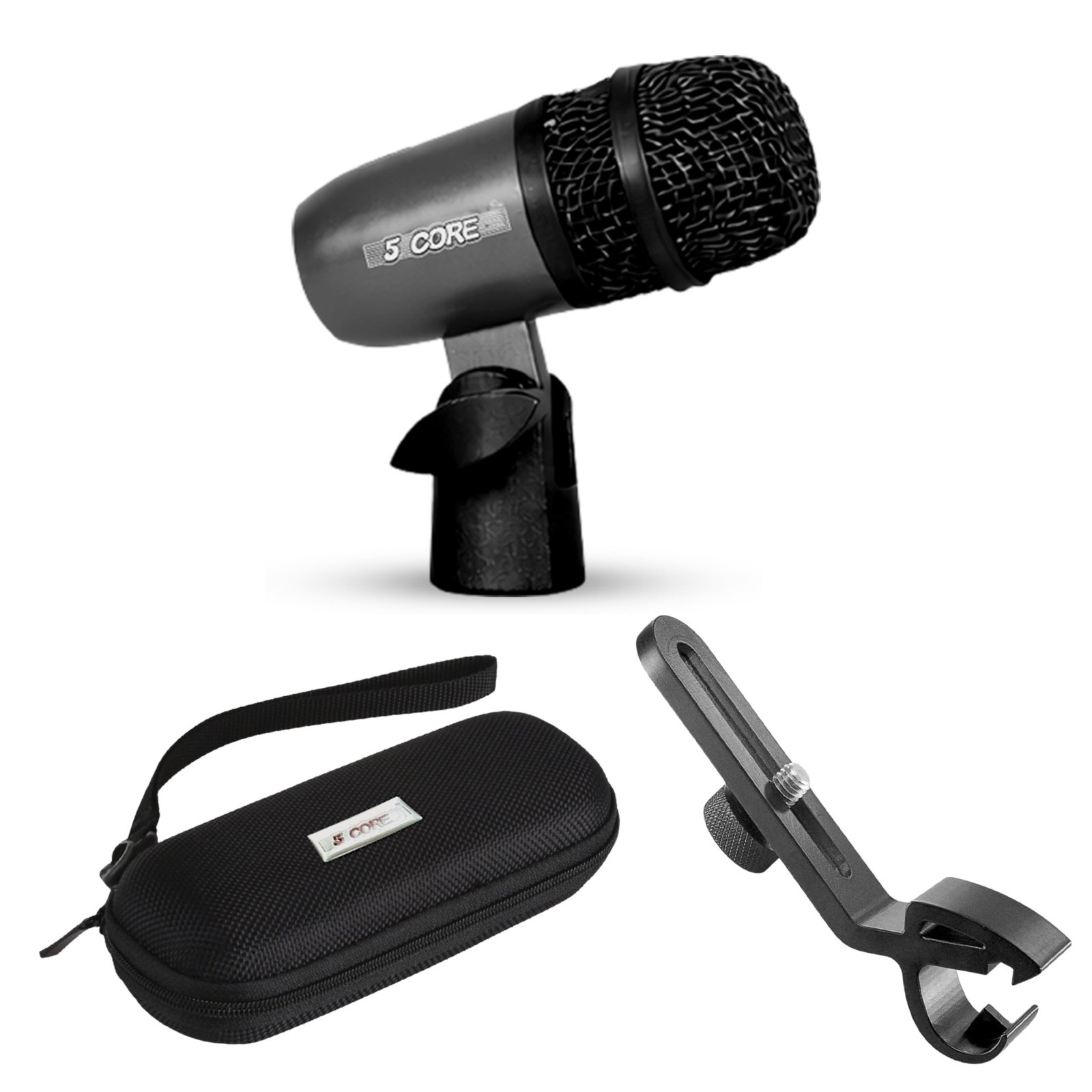 5Core Snare Mic XLR Cardioid Tom Drum Kick Instrument Microphone