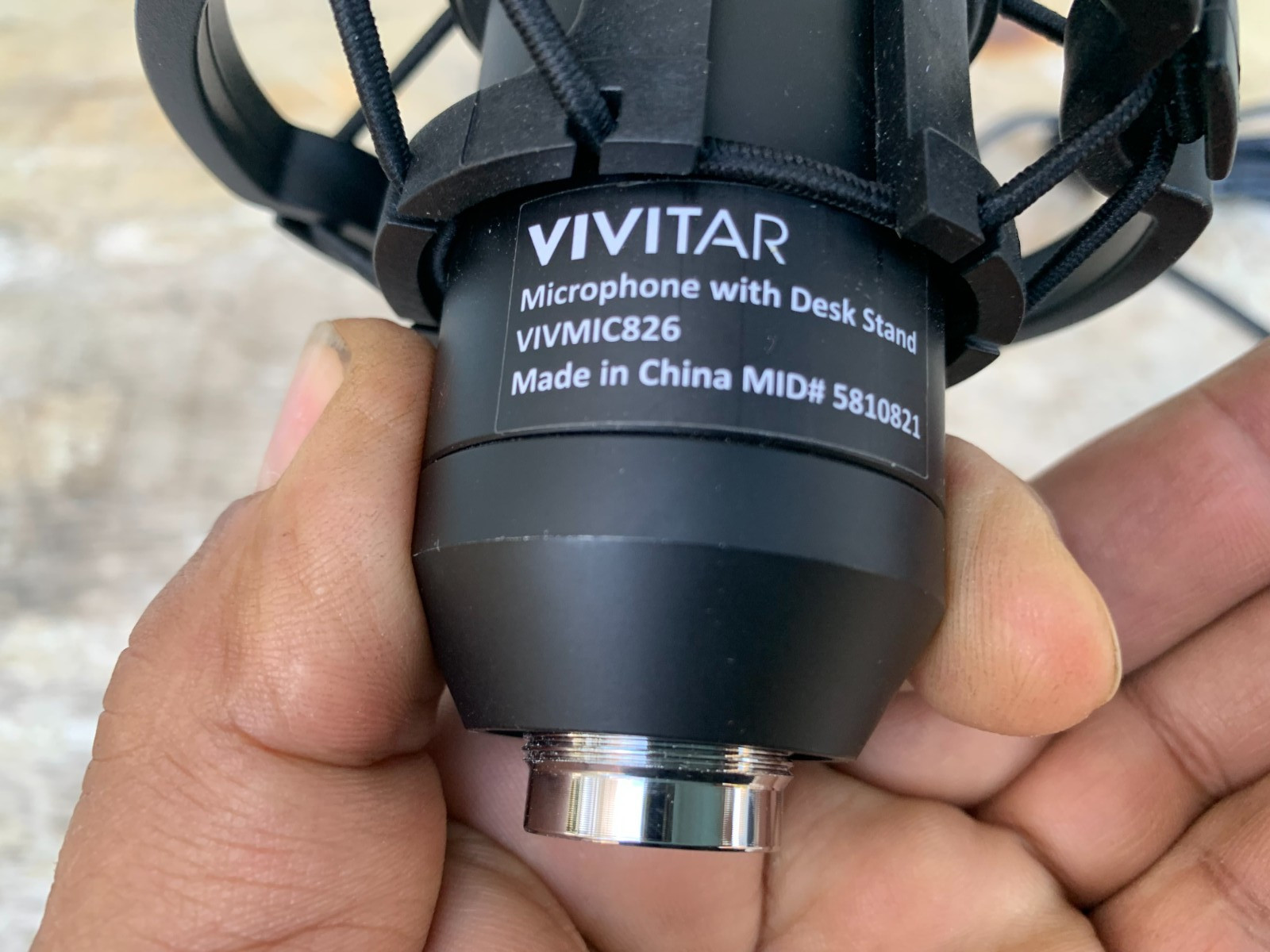 Vivitar VIVMIC826 Podcast Desk Mount Microphone Mic With Tripod Stand & Cord