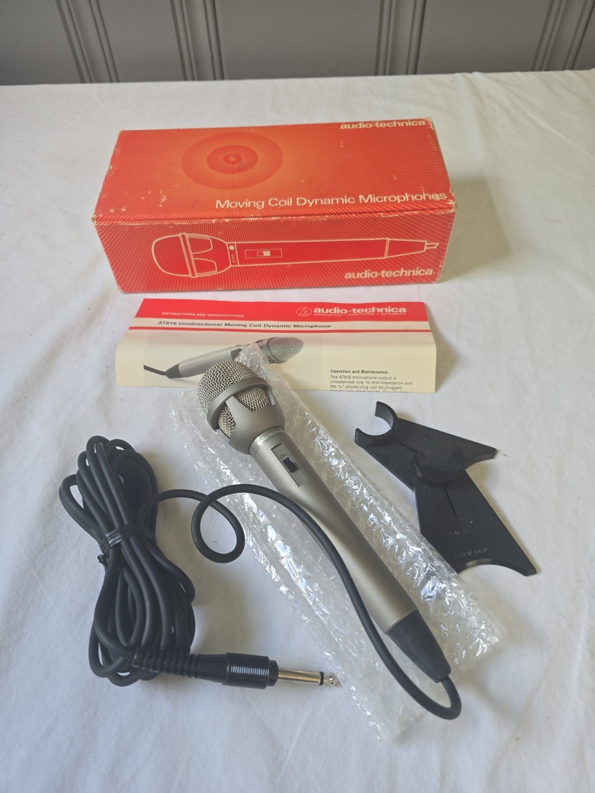 Audio Technica AT816 Microphone Open Box Complete Vintage Band Gear