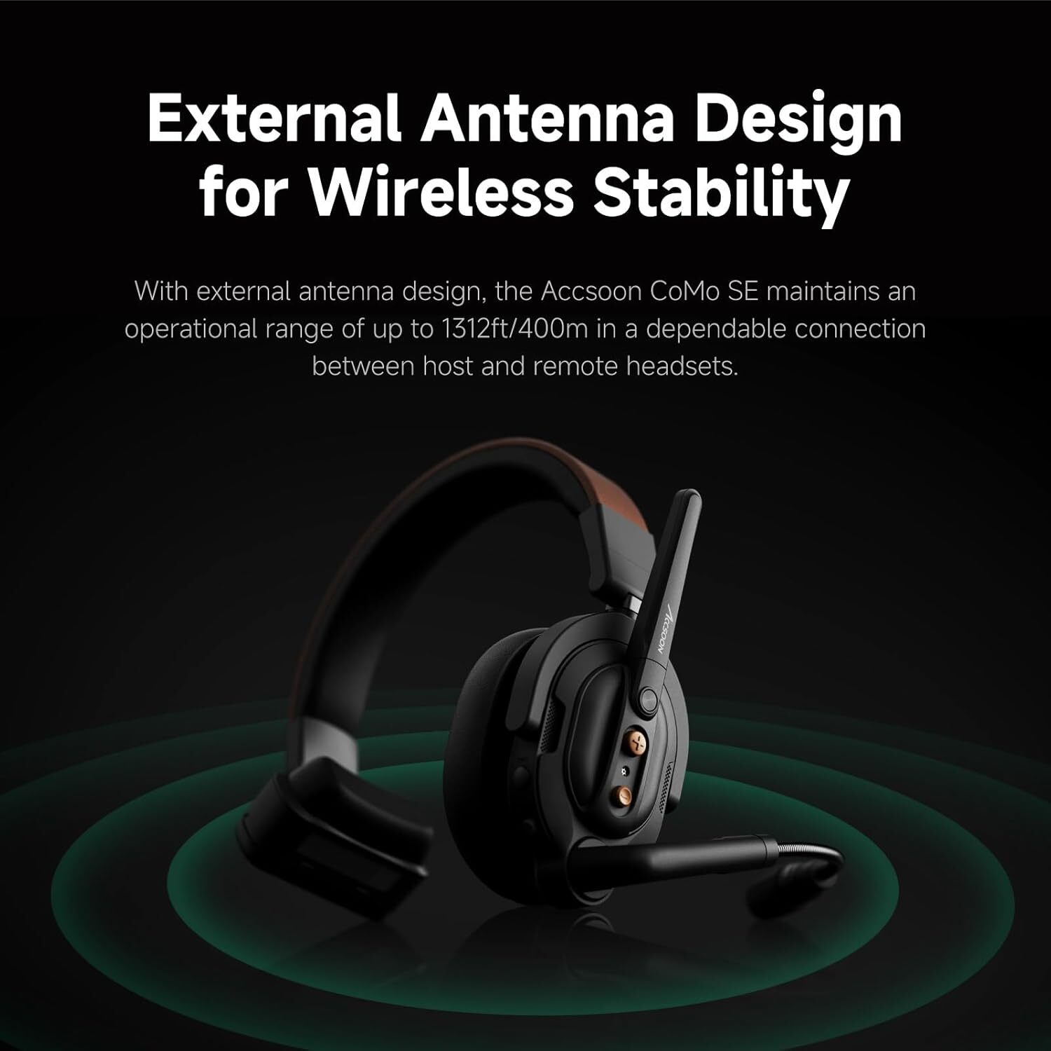 Accsoon CoMo SE 1H2R 400m Full-Duplex Wireless Intercom Headset System 3-Person