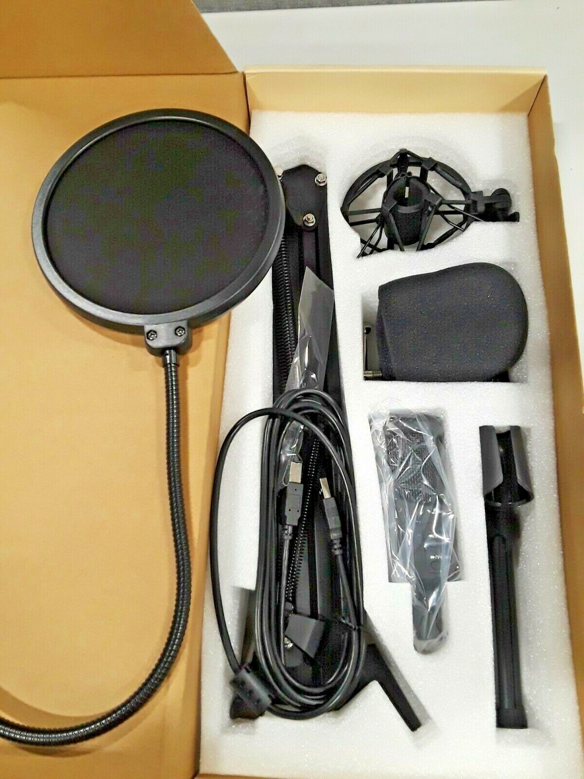 Lamoe Microphone Kit for Recording Podcast & Streaming USB Compatible 120dB SPL