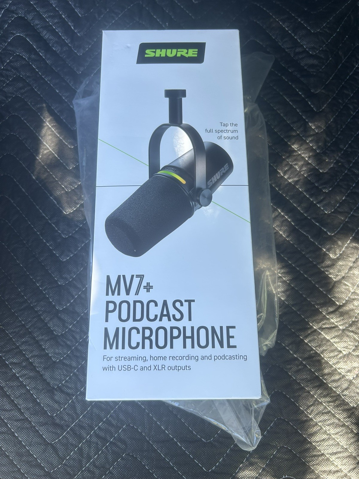 Shure MV7+ Output USB-C / XLR Podcast Microphone Kit – Black NEW IN BOX
