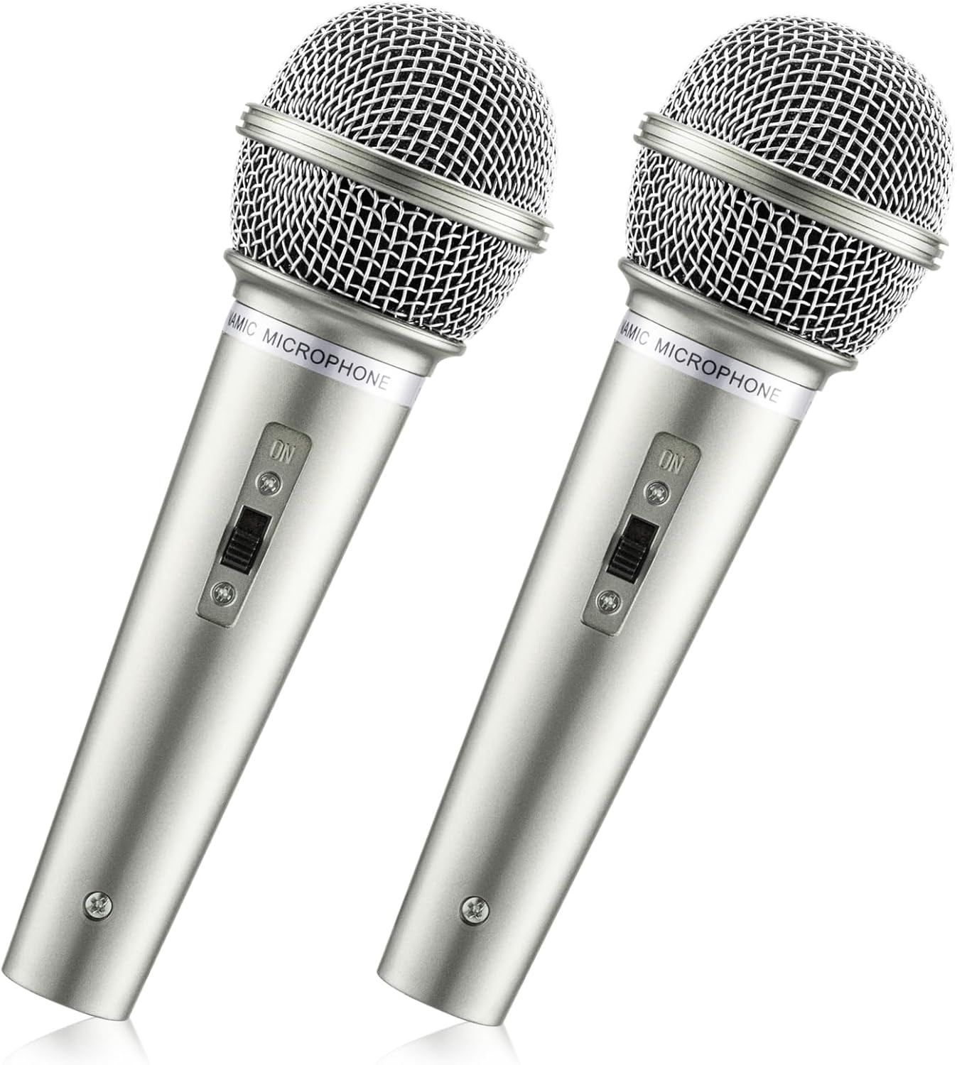 2PCS Plastic Microphones Prop, Pretend Play Fake Mic for Karaoke