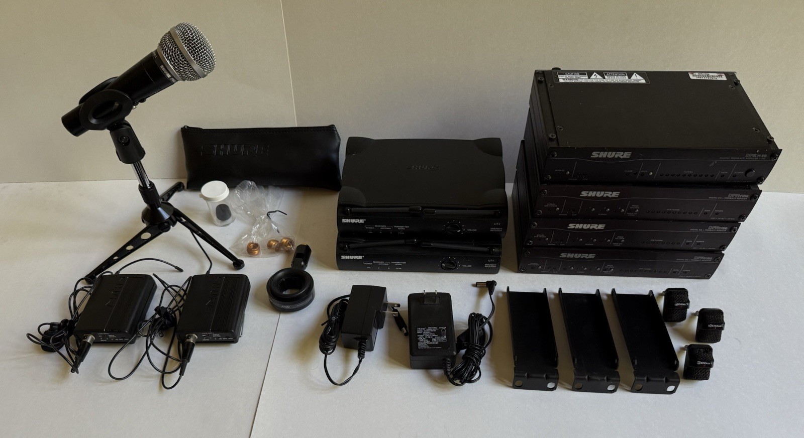 Lot Of Shure And Crown Audio Equipment DFR11EQ• UT1• UT4• Prologue 14L• +++