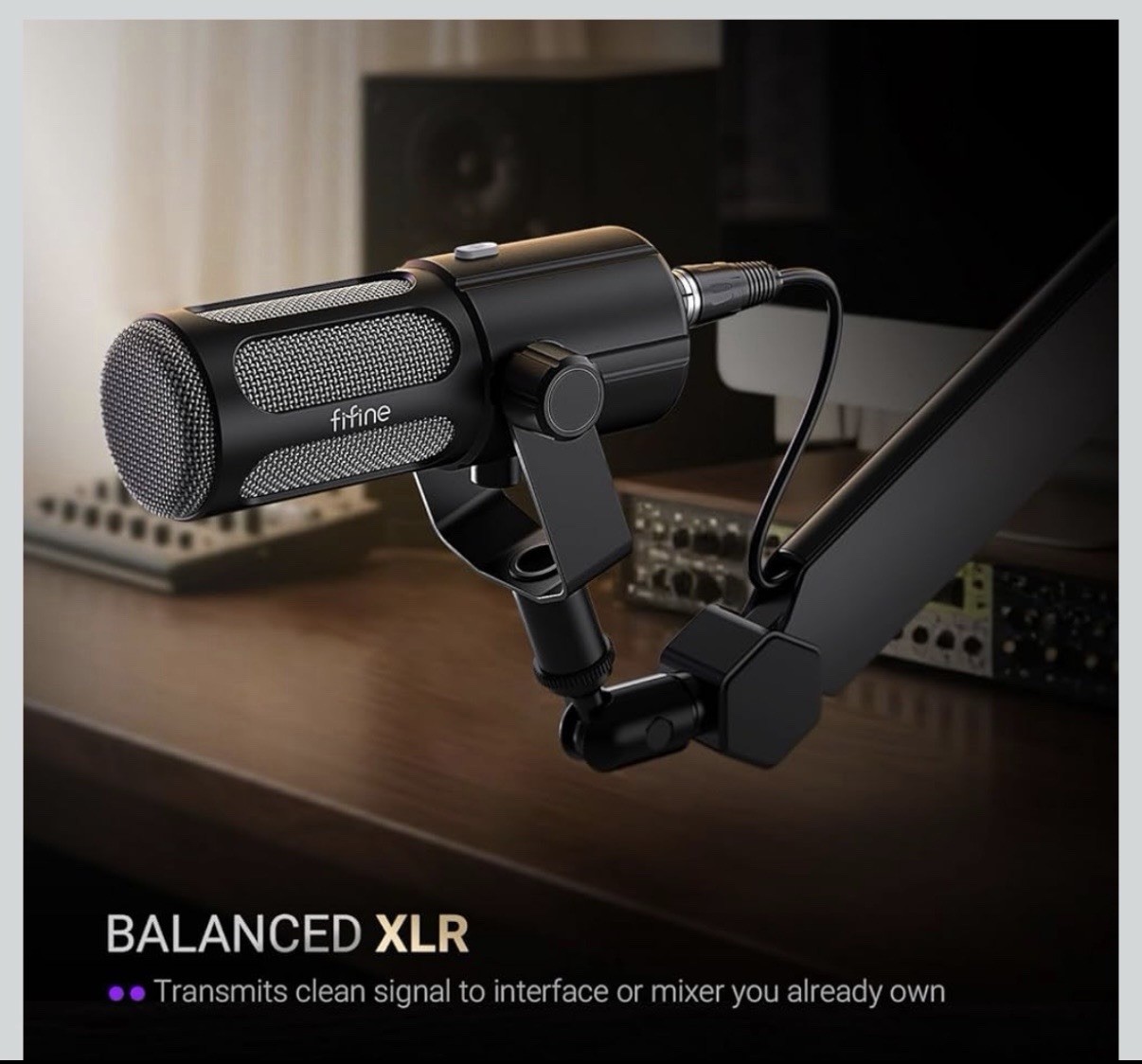 FIFINE Amplitank XLR Tank6 Microphone for Recording Podcast Vocal Streaming