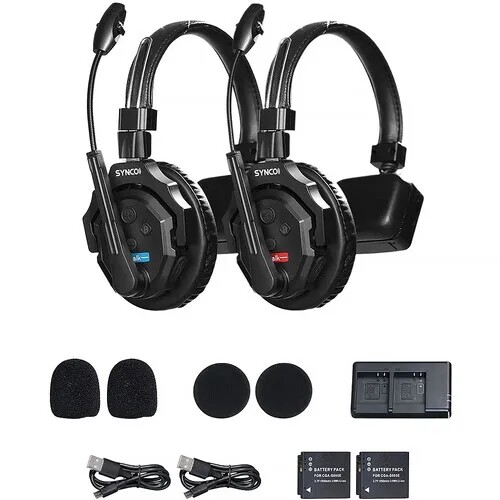 SYNCO XTalk X2 Full-Duplex AEC Wireless Intercom Headset System Random Master