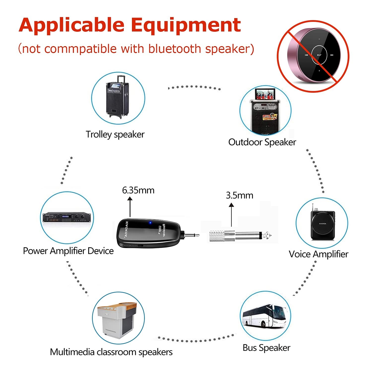 XIAOKOA UHF Wireless Instruments Microphone,Saxophone Microphone,Wireless Receiv
