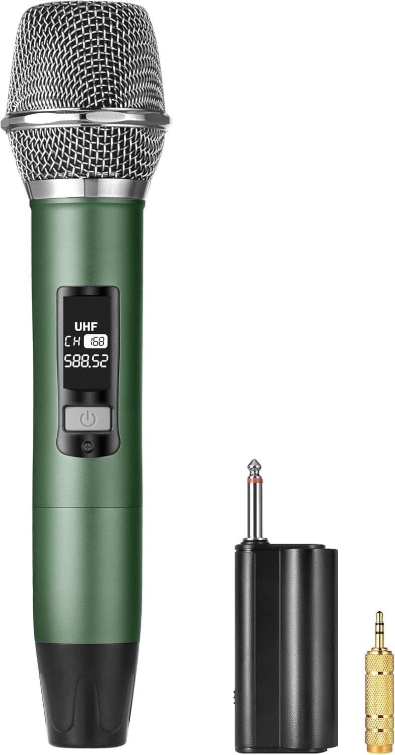 Meloace UHF Wireless Rechargeable Microphone for Karaoke DJs Presentations