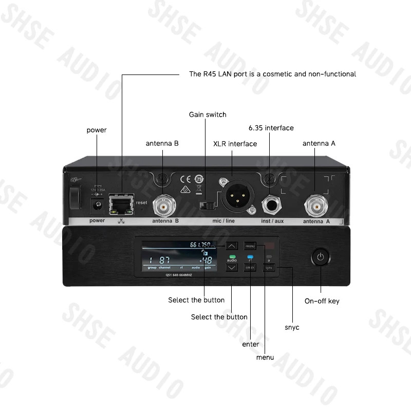 Qlxd B58 Headband Lavalier Professional Wireless Microphone Set Stable Transmiss