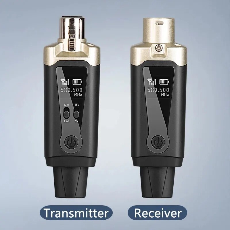 Wireless Microphone System XLR Mic Converter Adapter Condenser Dynamic Mic