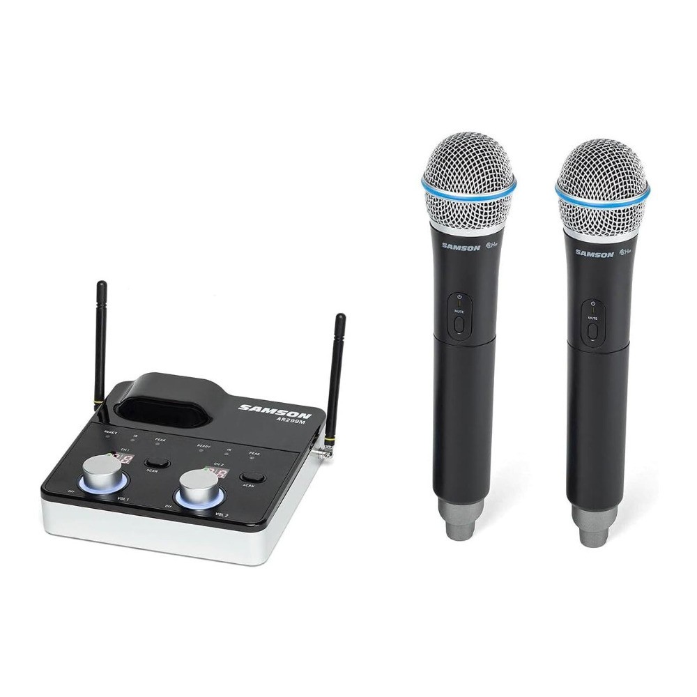 Samson Concert 288m Dual Handheld Wireless System w/ Tabletop Receiver (D Band)