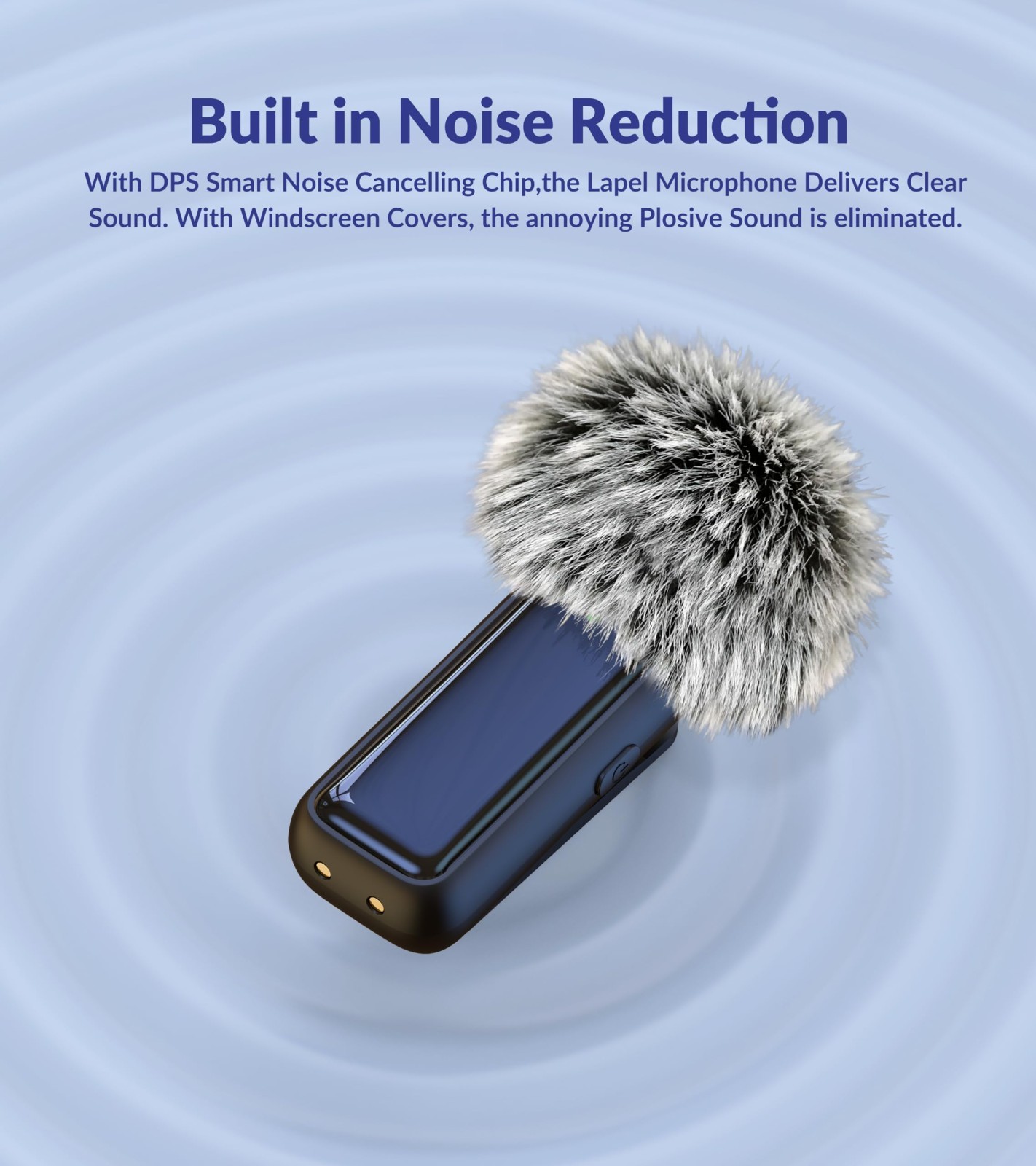 Wireless USB Microphone for PC, Laptop, iPhone, Android – Noise Cancelling Laval