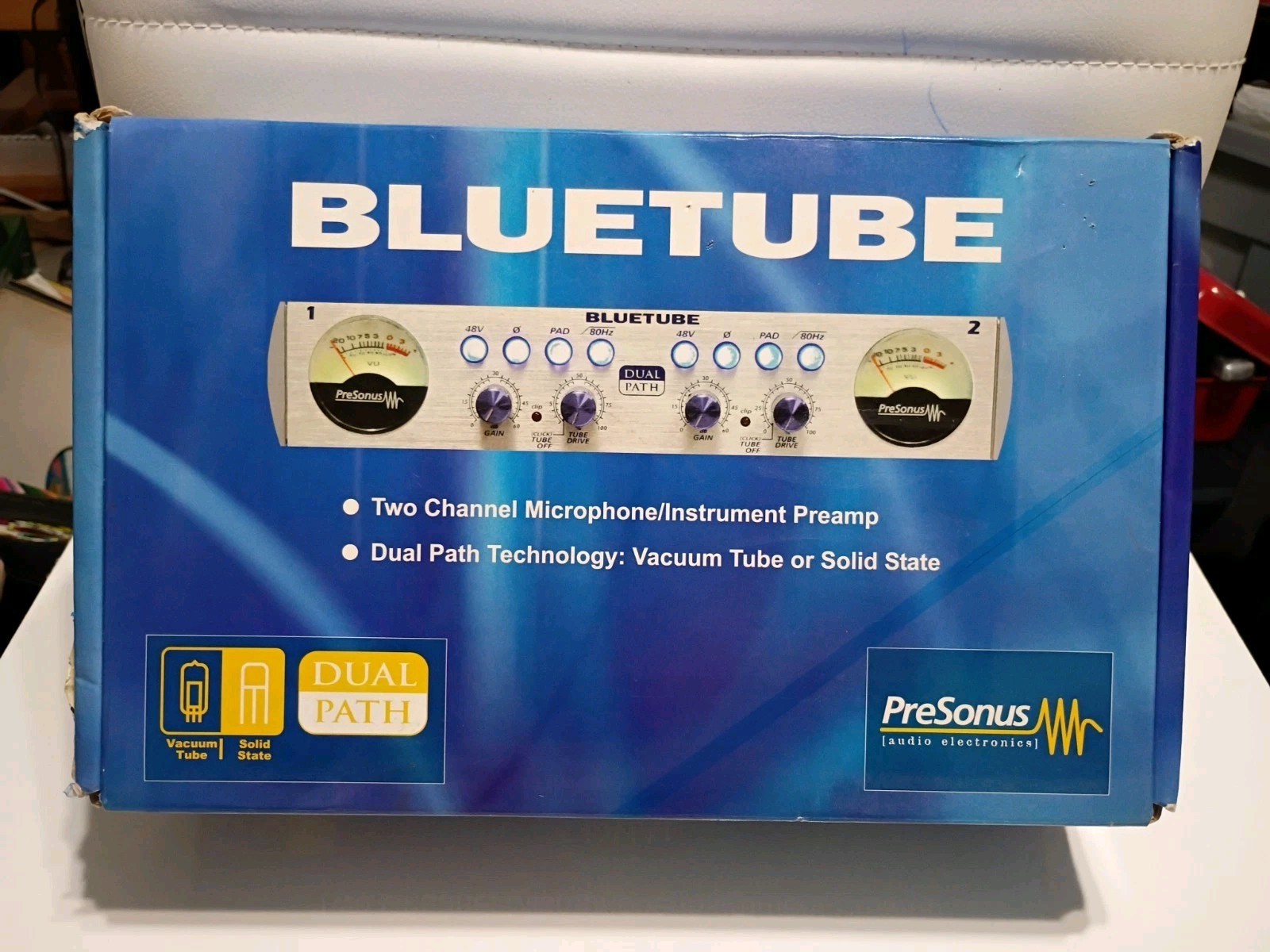 PreSonus BlueTube Dual Path 2-Channel Mic/Instrument Preamp/Power Cord (Tested)