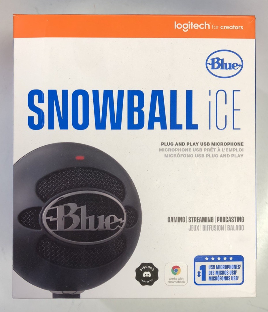 Blue Snowball iCE USB Mic for Recording & Streaming on PC & Mac – Black