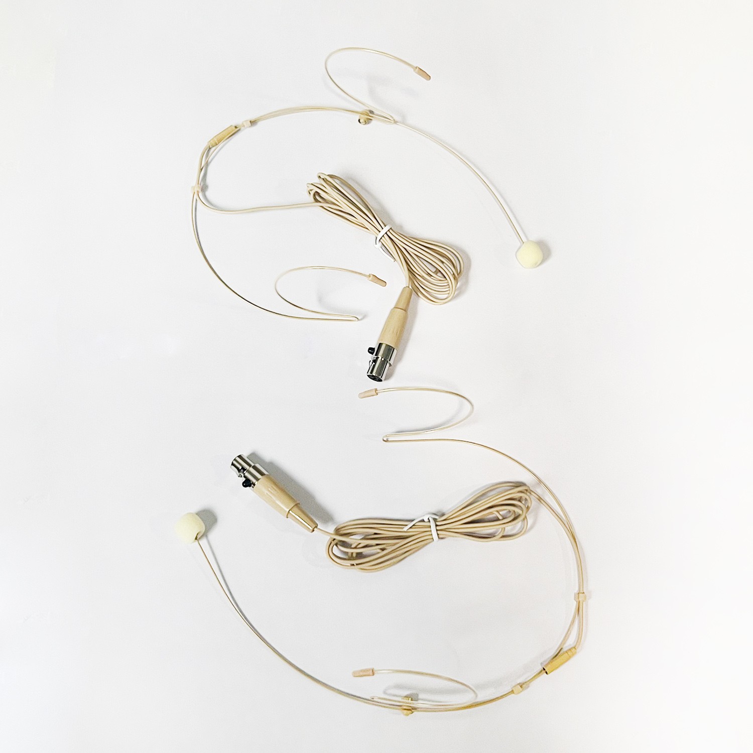2x Headset Mic Headworn Microphone Mini XLR 4 Pin TA4F For Shure Wireless System