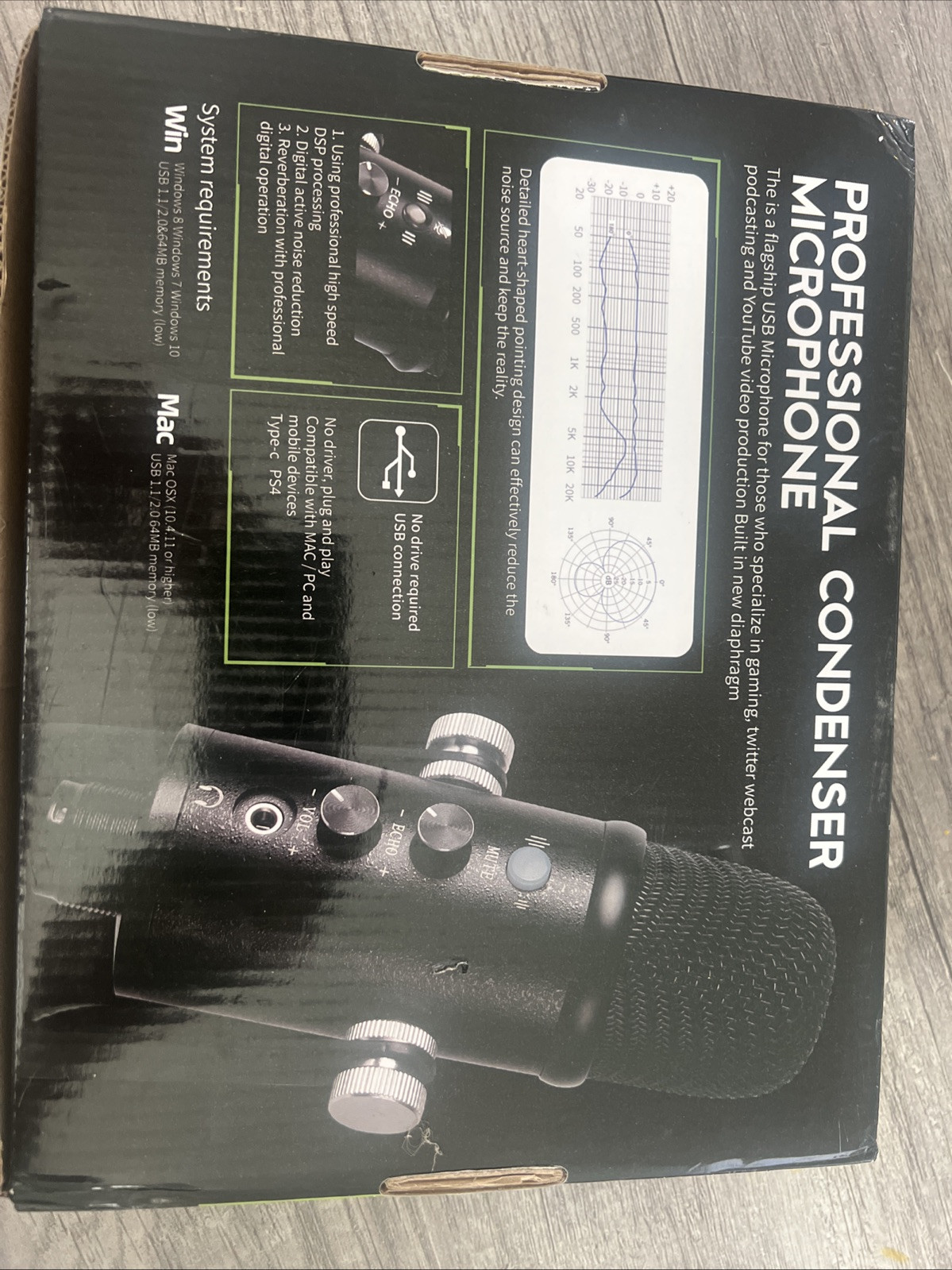 PROAR USB Professional Condenser Microphone Kit for iPhone PC/Micro/Mac/iOS/A…