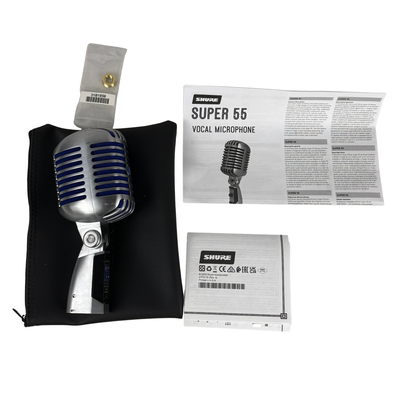 Shure Super 55 Supercardioid Dynamic Vocal Microphone (Used)