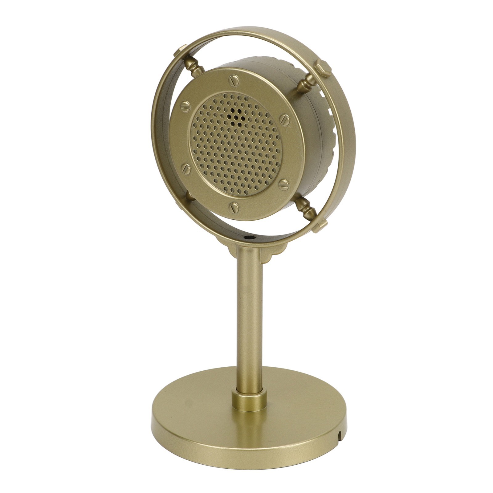 Gold Vintage Retro Microphone Prop Model Fake Plastic Classic Microphone WT