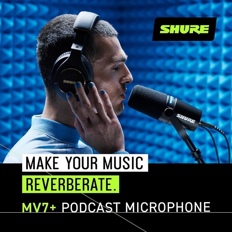 Podcast Microphone USB-C LED Touch Panel Auto Level Denoiser Reverb Effects