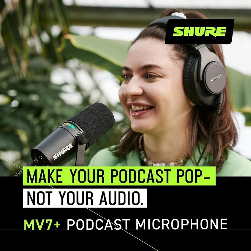 Podcast Microphone USB-C LED Touch Panel Auto Level Denoiser Reverb Effects