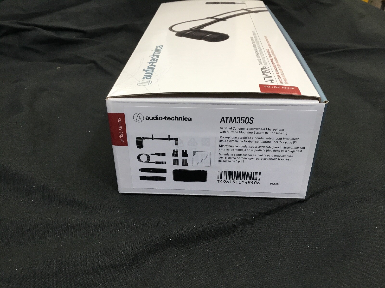 *BRAND NEW* Audio-Technica ATM350S Cardioid Condenser Mic & Surface Mount System
