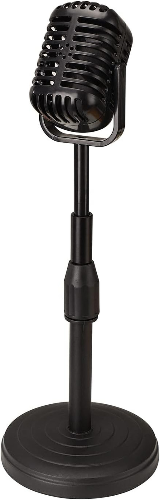 Vintage Desktop Microphone Prop Model with Adjustable Stand, Classic