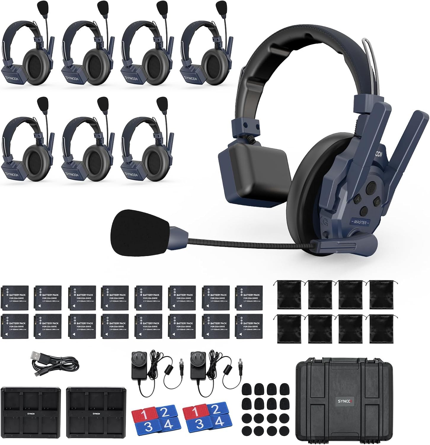 SYNCO XTALK Master Wireless Intercom Headset System ENC 2.0 Noise Reduction