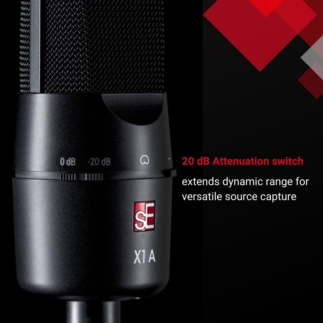 X1 A Microphone 20Hz to 20kHz Frequency 48V Phantom Power Low Impedance 50 Ohms