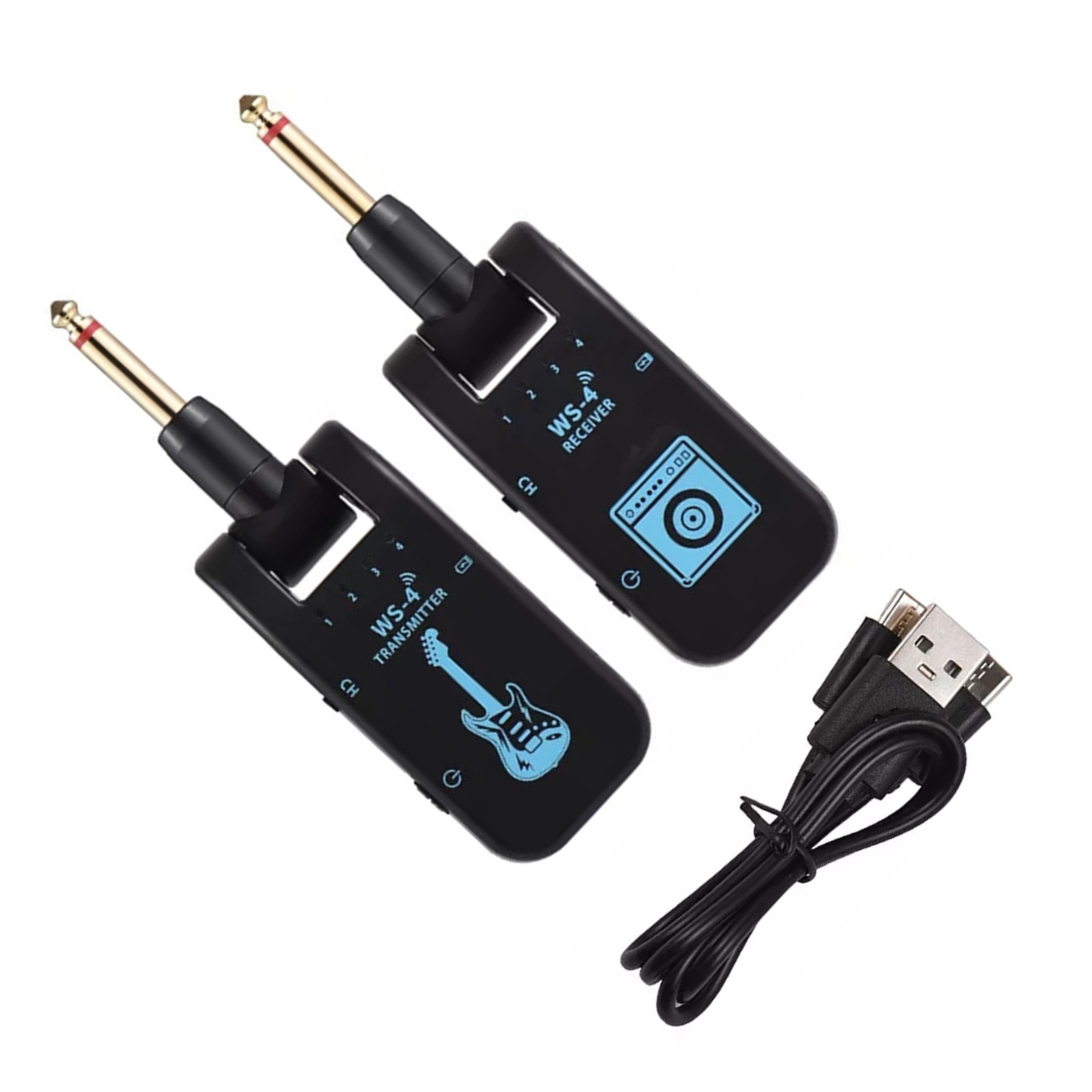 2.4G Wireless Guitar Rechargeable Transmitter And Receiver 2 Hours Fully Change