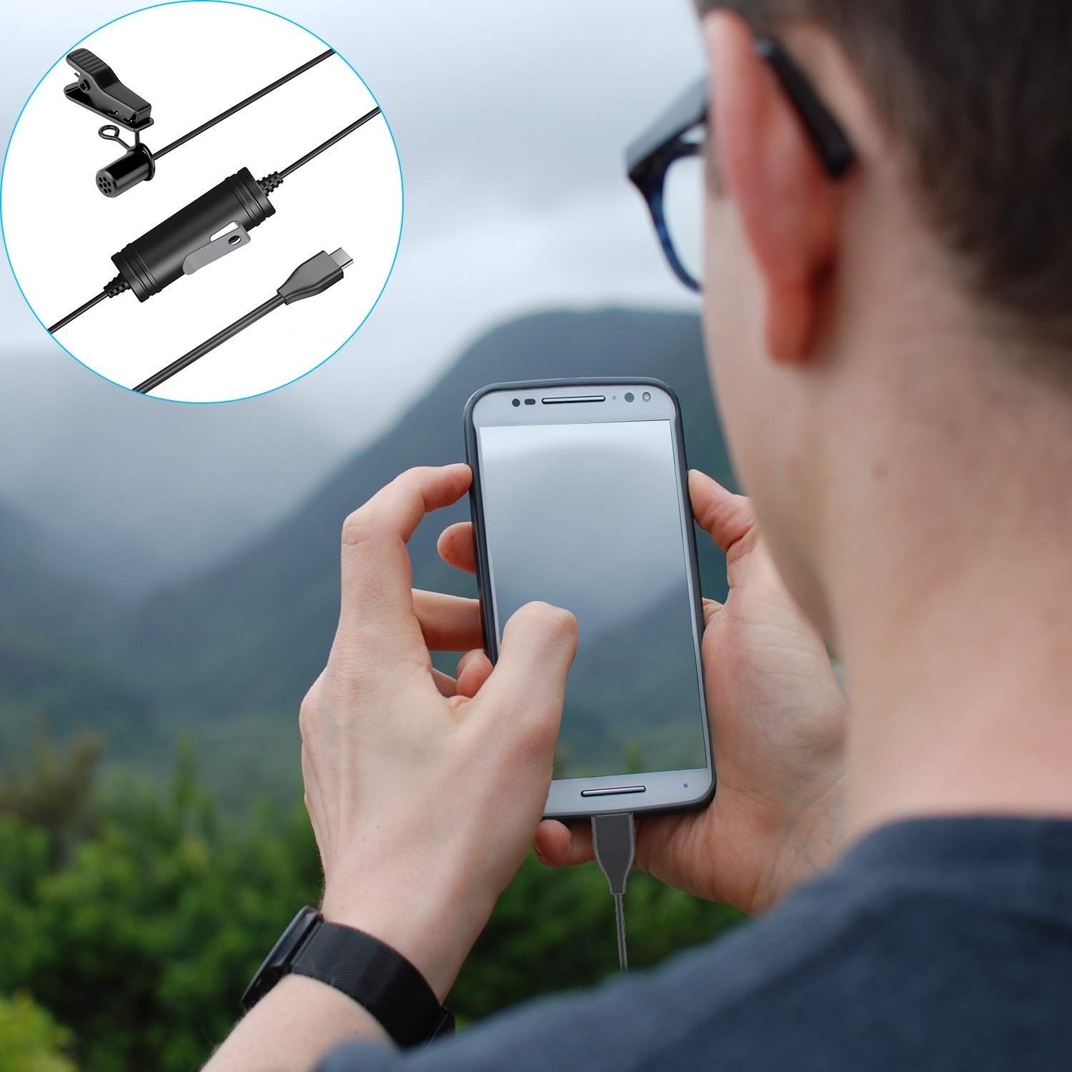 Velikon Lavalier Microphone for Android Devices with USB Type-C Connector Wor…