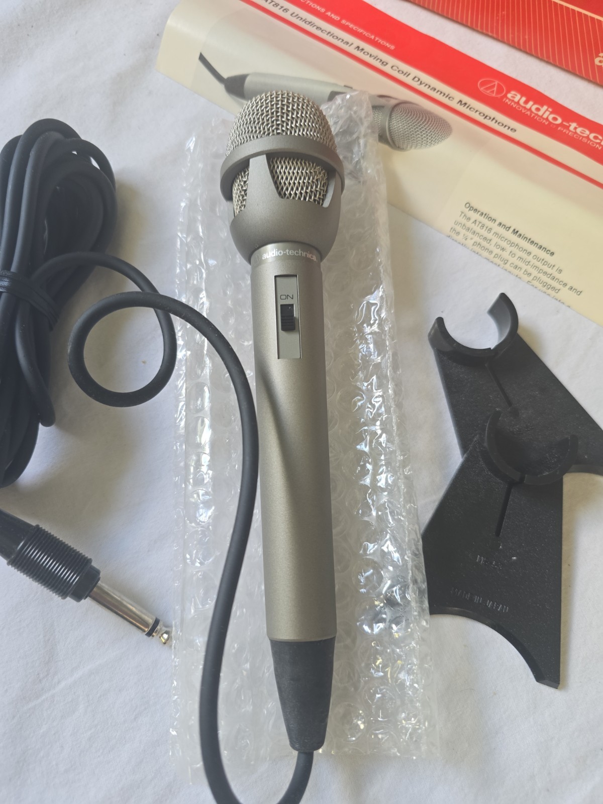 Audio Technica AT816 Microphone Open Box Complete Vintage Band Gear