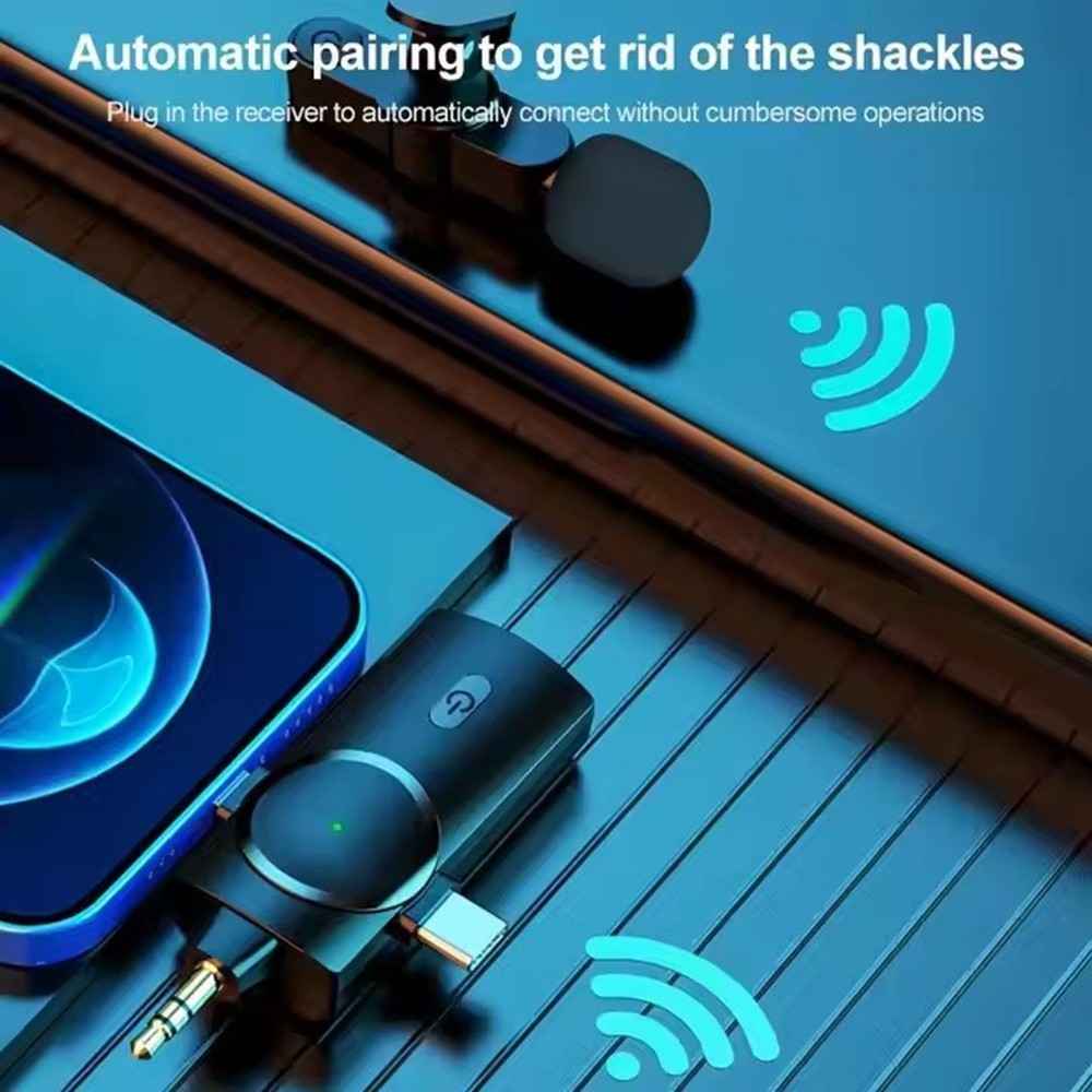 3.5mm Mini Lavalier Wireless Microphone Audio Video Recording For Android/iphone