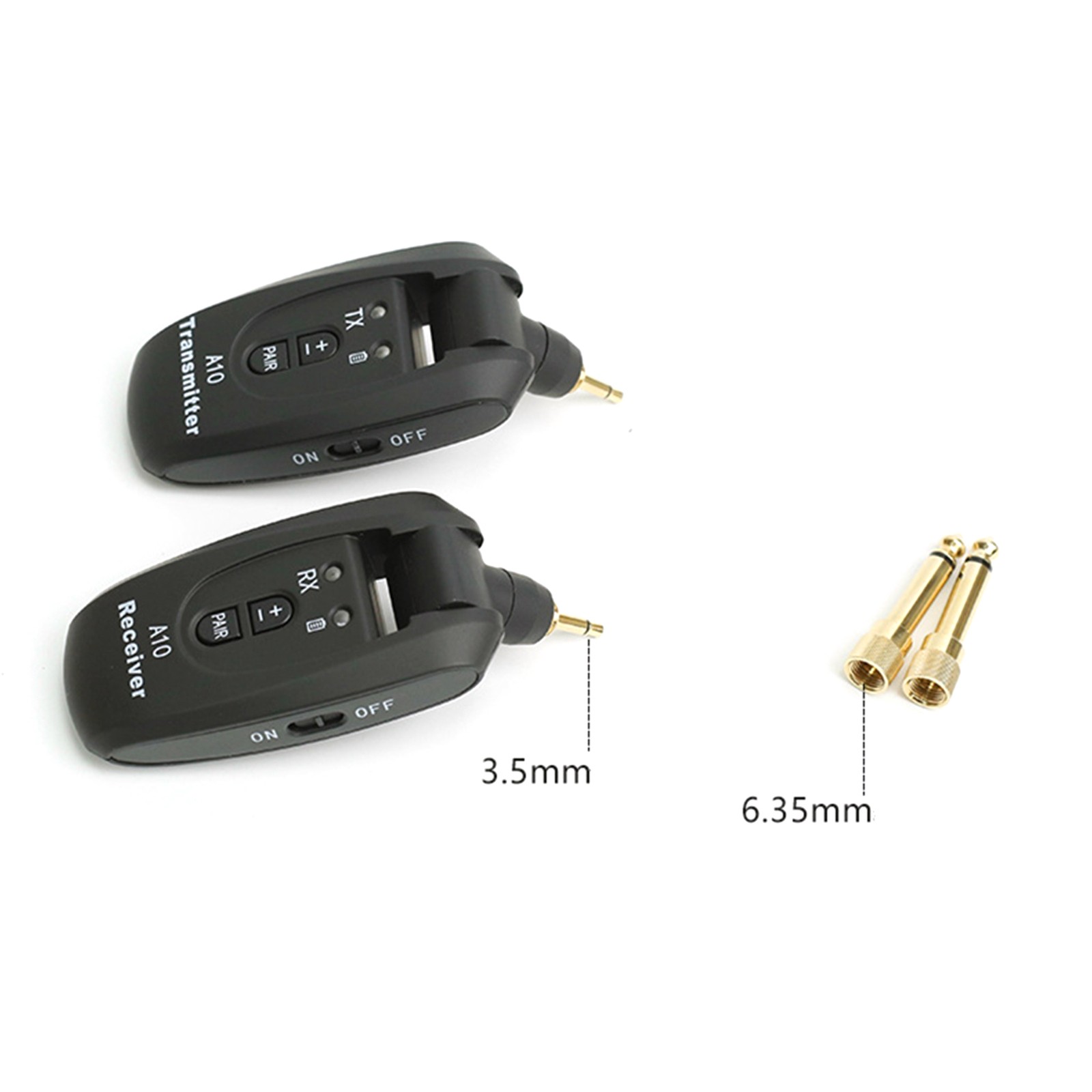 Guitar Wireless Transmitter & Receiver System 100ft 5H Battery 24Bit 48KHz