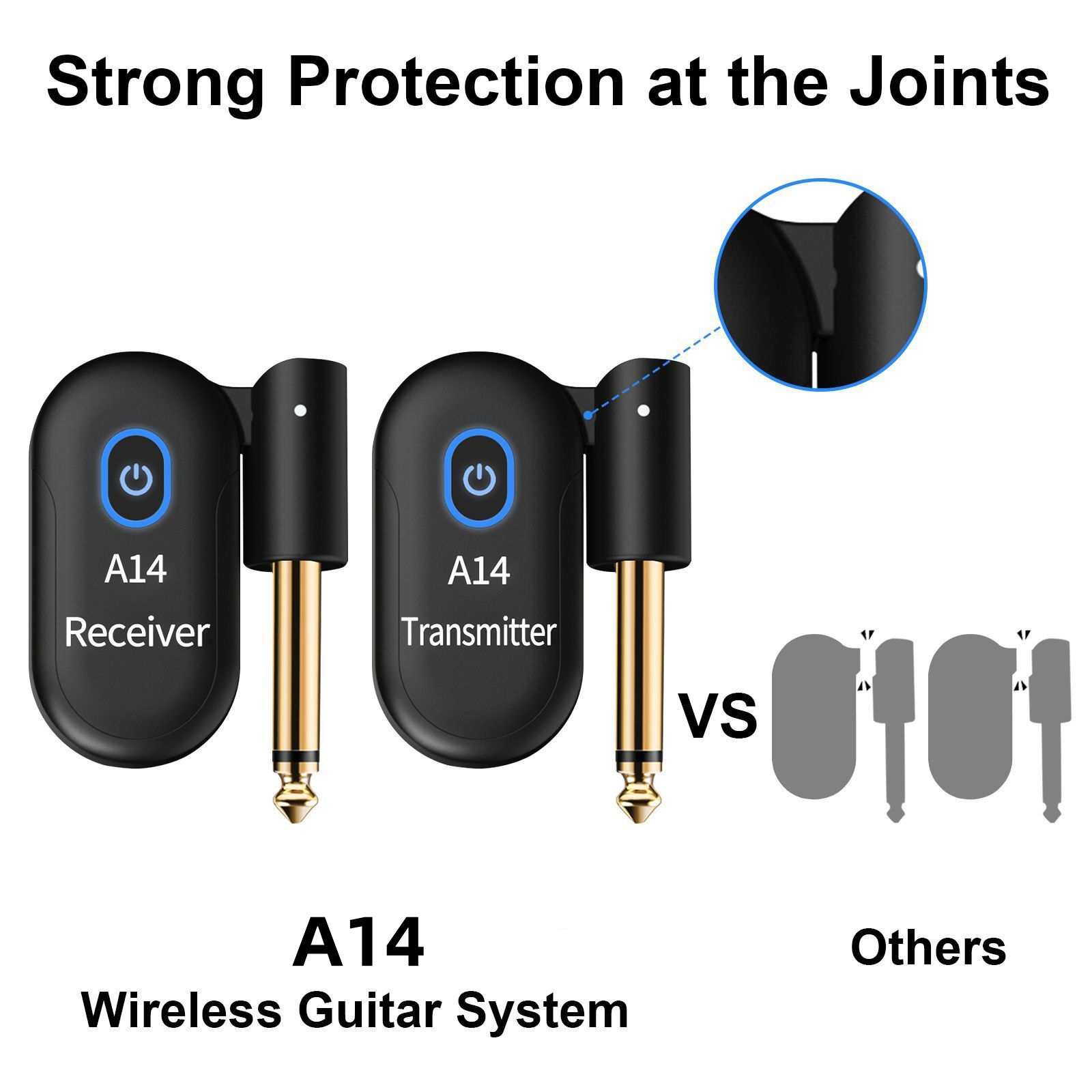 New 2.4GHz Wireless System for Electric Guitar Bass Violin Receiver Transmitter