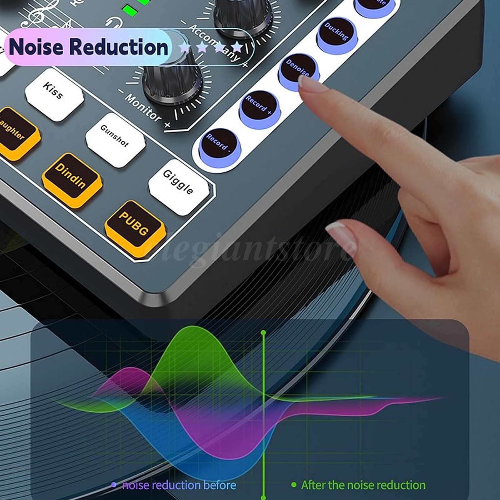 Vlog Podcast Live Game Mic Recording Kit Voice Change Sound Card Audio Mixer