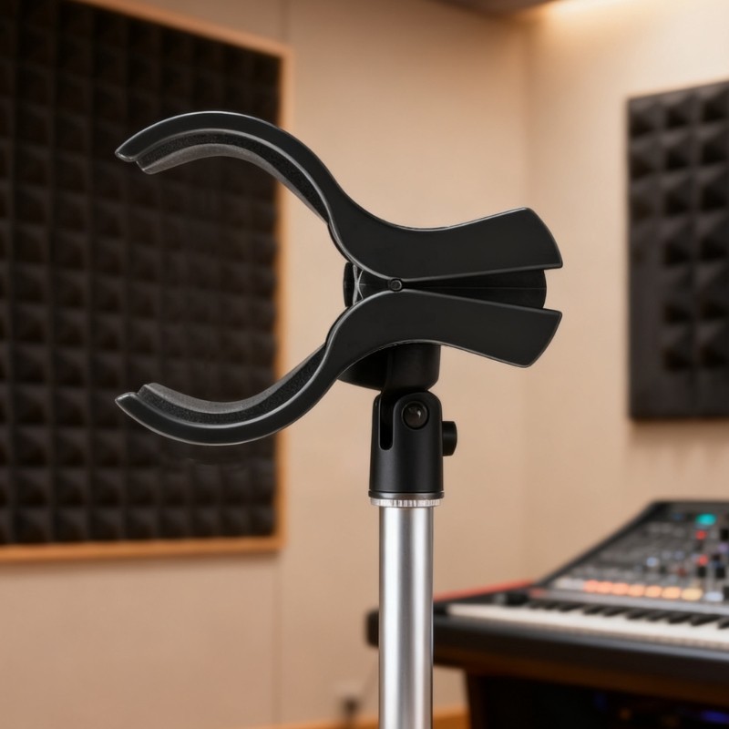 Lightweight Portable Microphones Clip For Condenser Microphones Secure Plastic